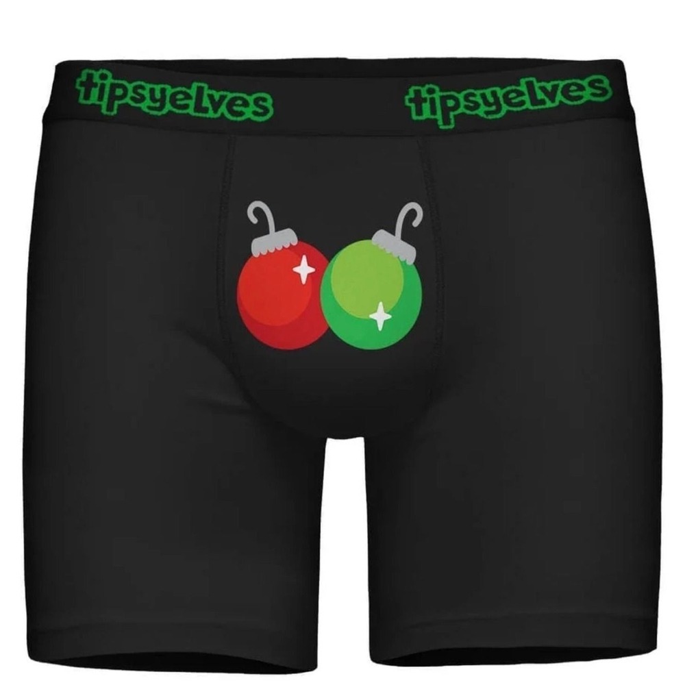 Tipsy Elves Mens Jingle Bells Boxer Briefs Black Christmas Holiday 3XL NEW